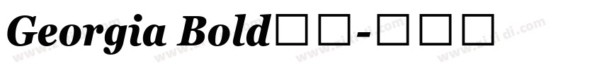Georgia Bold字体字体转换